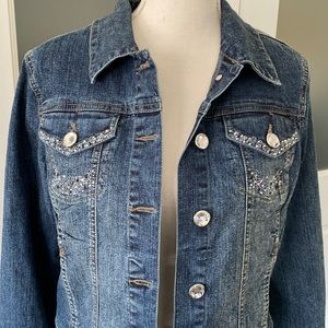 Cute Jean Jacket with Bling Detail